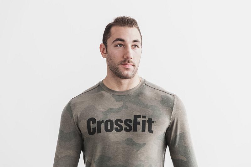 Camo Nobull Crossfit<Sup>®</Sup> Tee (CAMO) Men\'s Long Sleeve | CA S1572G